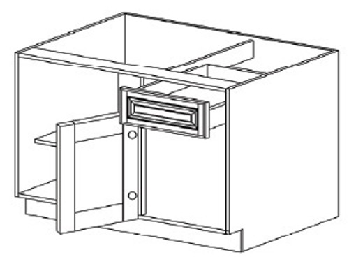 Life Art Cabinetry - Base Blind Cabinet - BBC39 - Princeton Creamy White