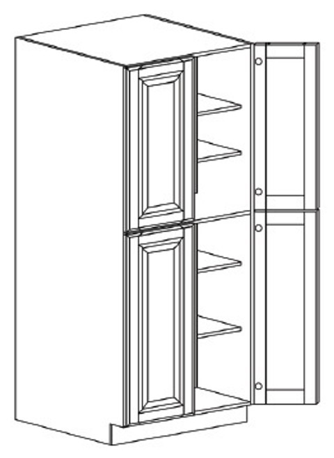 Life Art Cabinetry - Tall Pantry Cabinet - PC2490 - Princeton Creamy White