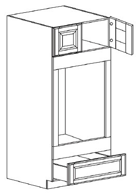 Life Art Cabinetry - Double Oven Tall Cabinet - DOC3384 - Princeton Off White