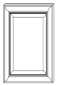 Life Art Cabinetry - Base Deco Door Panel - D2430B - Princeton Off White