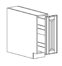 Life Art Cabinetry - Base Spice Rack Cabinet - BSR09 - Lancaster Stone Wash