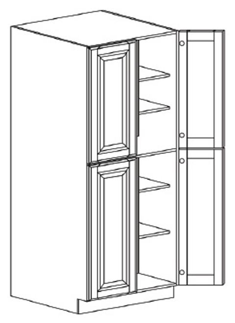 Life Art Cabinetry - Tall Pantry Cabinet - PC2484 - Lancaster Stone Wash