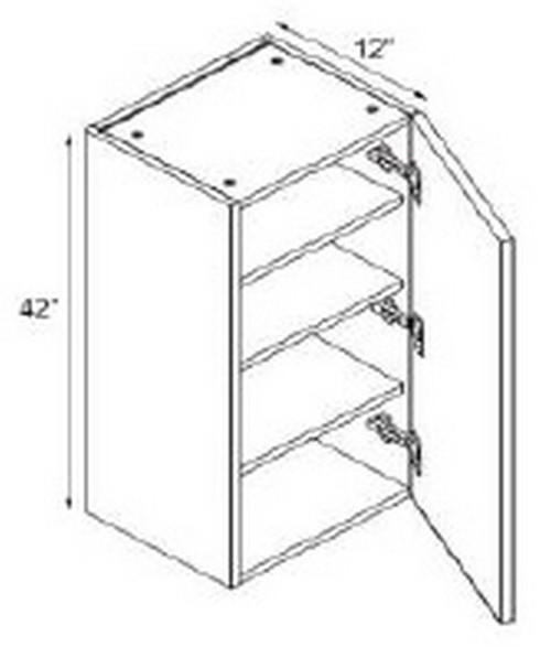 Eurocraft Cabinetry Shaker Series Stratus White Kitchen Cabinet - W1542 - SHW