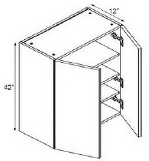 Eurocraft Cabinetry Shaker Series Stratus White Kitchen Cabinet - W2742 - SHW