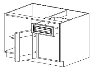 Life Art Cabinetry - Base Blind Cabinet - BBC39 - Anchester Espresso