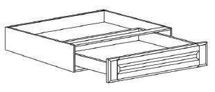 Life Art Cabinetry - Base Vanity Size Knee Drawer - DKD36 - Anchester Espresso