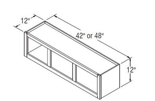Aristokraft Cabinetry Select Series Dayton Birch Wall Open Cabinet WOL4812
