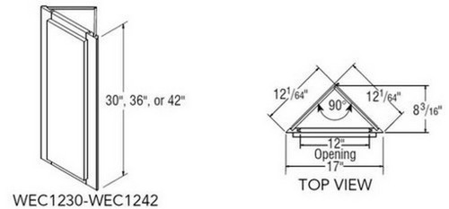 Aristokraft Cabinetry Select Series Dayton Birch Wall End Cabinet Single Door WEC1230L Hinged Left