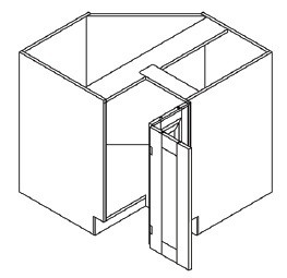 Life Art Cabinetry - Base Lazy Susan Cabinet - BLS36 - Anchester Gray