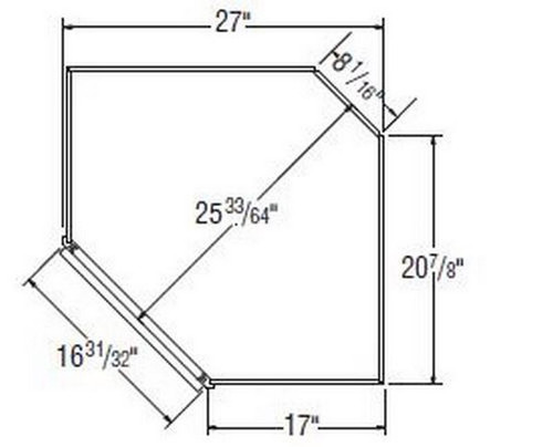 Aristokraft Cabinetry Select Series Dayton Birch Diagonal Corner Wall Cabinet With Mullion Door DCMD2730