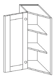 Life Art Cabinetry - Wall End Angle Cabinet - WEA1230 - Anchester Gray