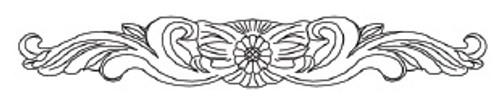 Life Art Cabinetry - Valance Deco Flower - Deco Flower (S) - Anchester Gray