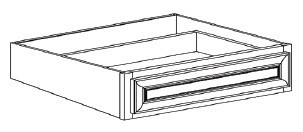 Life Art Cabinetry - Base Kitchen Size Knee Drawer - BKD30 - Anchester White