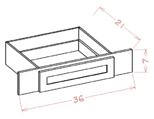 U.S. Cabinet Depot - Shaker Navy - Vanity Knee Drawer - SN-VKD36