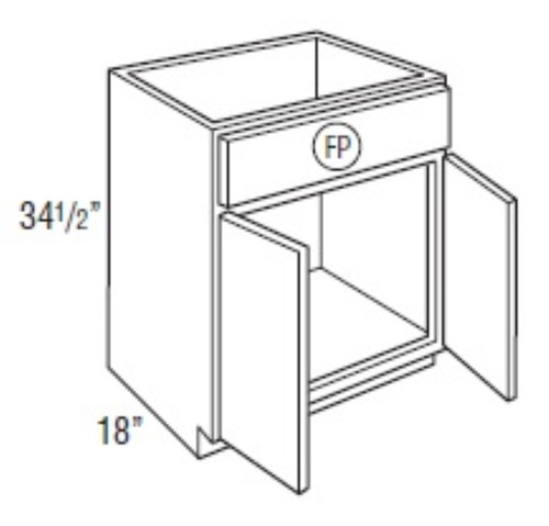 Mantra Cabinetry - Omni Paint - Vanity Sink Base Cabinets - VSB243418-OMNI GRAPHITE