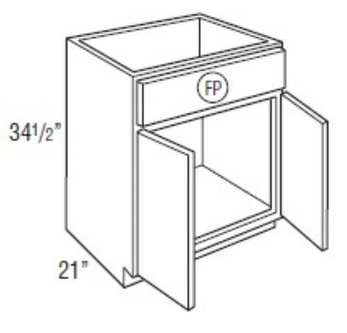 Mantra Cabinetry - Omni Paint - Admiral Vanity Sink Base Cabinets - VSB243421-1-OMNI GRAPHITE