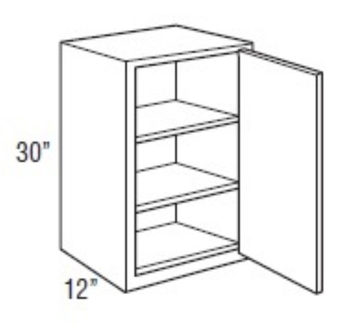 Mantra Cabinetry - Omni Stain - Wall Single Door Cabinets - W1230R-OMNI BEACHWOOD