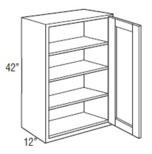 Mantra Cabinetry - Omni Stain - Wall Cut-for-Glass Cabinets - WCG1542R-OMNI BEACHWOOD