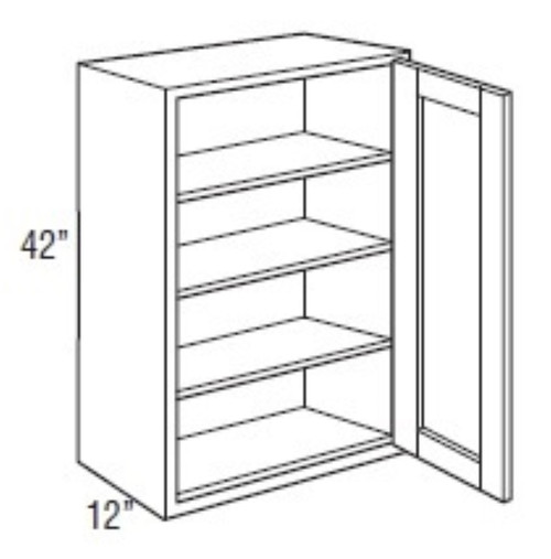 Mantra Cabinetry - Omni Stain - Wall Cut-for-Glass Cabinets - WCG1842R-OMNI BEACHWOOD