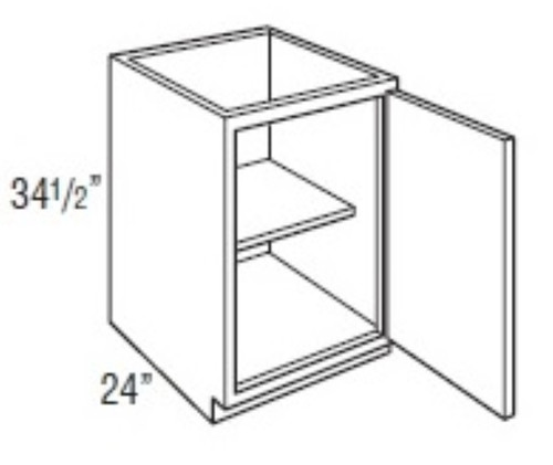 Mantra Cabinetry - Omni Stain - Full Height Base Single Door Cabinets - B15FHR-OMNI BEACHWOOD