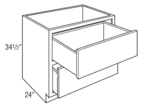 Mantra Cabinetry - Omni Stain - 2 Drawer Base Cabinets - 2DB30-OMNI BEACHWOOD