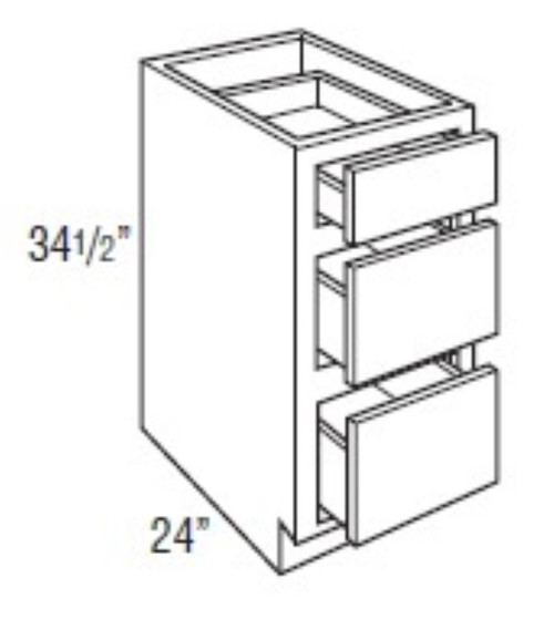 Mantra Cabinetry - Omni Stain - 3 Drawer Base Cabinets - 3DB15-OMNI BEACHWOOD