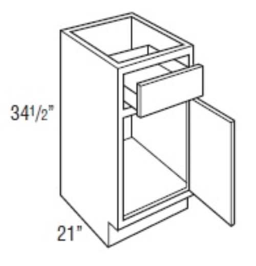 Mantra Cabinetry - Omni Stain - Vanity Base Single Door Cabinets - VB153421R-OMNI BEACHWOOD