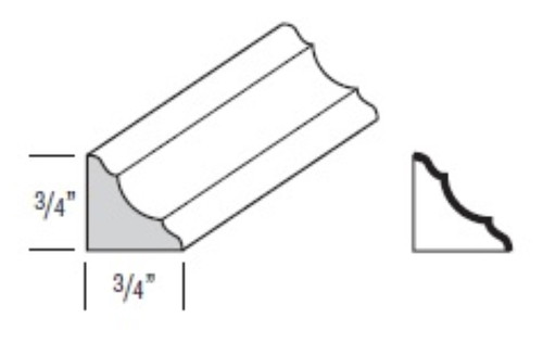 Mantra Cabinetry - Omni Stain - Corner Moulding, Inside Corner - ICM8-OMNI BEACHWOOD
