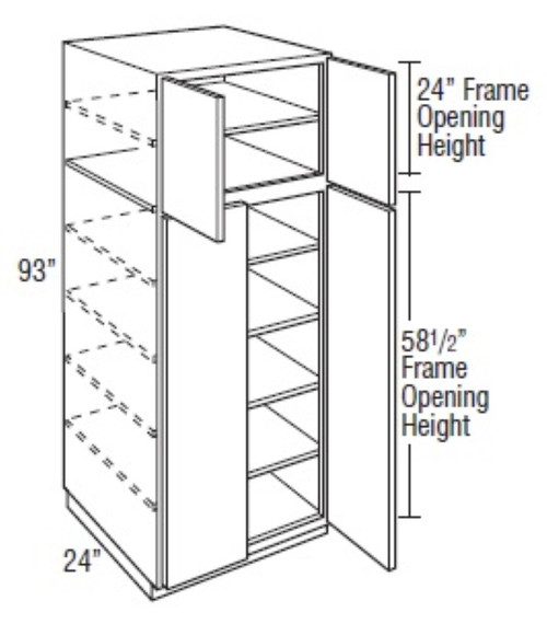 Mantra Cabinetry - Spectra Paint - Utility Double Door Cabinets - U249324-SPECTRA SNOW