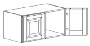 Life Art Cabinetry - Wall Cabinet with 2 Doors - W3618 - Edinburgh