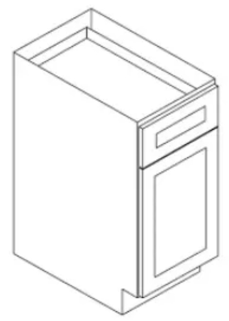 Cabinets For Contractors Eldridge White Deluxe Kitchen Cabinet - EWD-B21