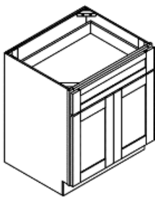 Cabinets For Contractors Eldridge White Deluxe Kitchen Cabinet - EWD-B27