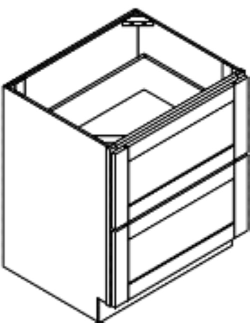 Cabinets For Contractors Eldridge White Deluxe Kitchen Cabinet - EWD-DB24-2