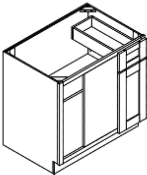 Cabinets For Contractors Eldridge White Deluxe Kitchen Cabinet - EWD-BBC39