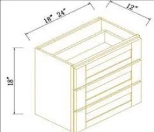 Cabinets For Contractors Eldridge Dove Deluxe Bath Cabinet - EDD-3DW24