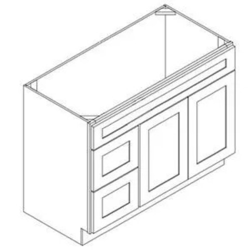 Cabinets For Contractors Eldridge Ash Walnut Deluxe Bath Cabinet - EGD-VA42DR