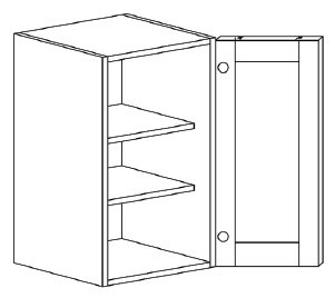 Life Art Cabinetry - Wall Cabinet with 1 Door - W2136 - Cambridge