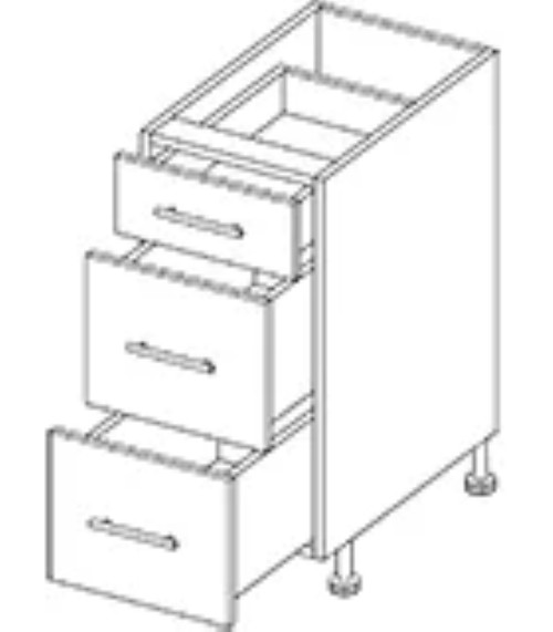 Cabinets For Contractors European Matte White Kitchen Cabinet - EMW-3DB18