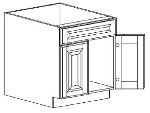Life Art Cabinetry - Vanity Sink Base Cabinet - VSB24 - Cambridge