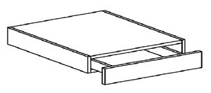 Life Art Cabinetry - Knee Drawer - KDD36 - Cambridge