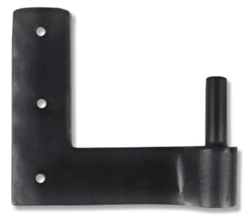 Seaside Shutter Hardware - Brass Jamb Pintle on Plate - 2-1/4" Offset Right Hand - Flat Black
