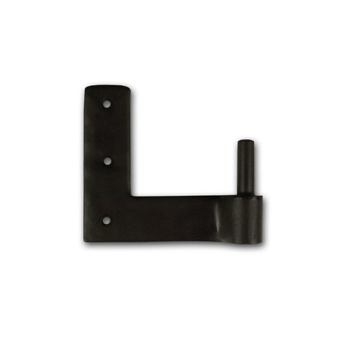 Seaside Shutter Hardware - Brass Jamb Pintle on Plate - 1-1/4" Offset Right Hand - Unlacquered Brass