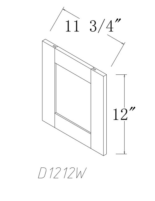 Dove White Shaker Wall Decorative Door Panel DS-D1212W