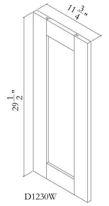 Dove White Shaker Wall Decorative Door Panel DS-D1230W