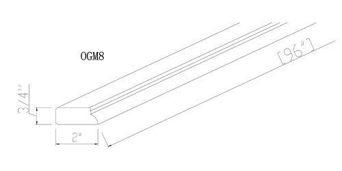 Dove White Shaker Ogee Moulding 8' DS-OGM8