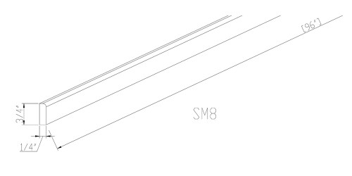 Dove White Shaker Scribe Moulding DS-SM8