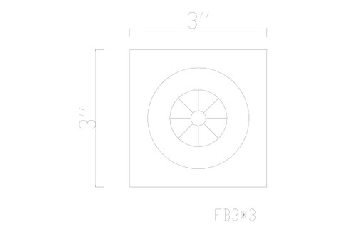 Dove White Shaker Rossette DS-FB3X3