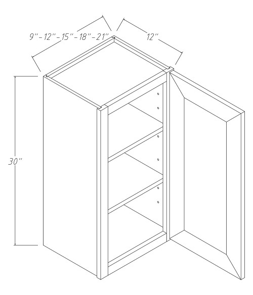 Dove White Shaker Wall Cabinet DS-W0930