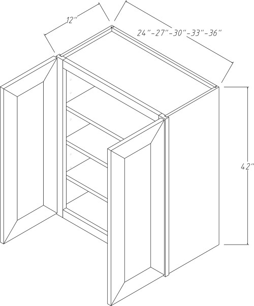 Dove White Shaker Wall Cabinet DS-W3042