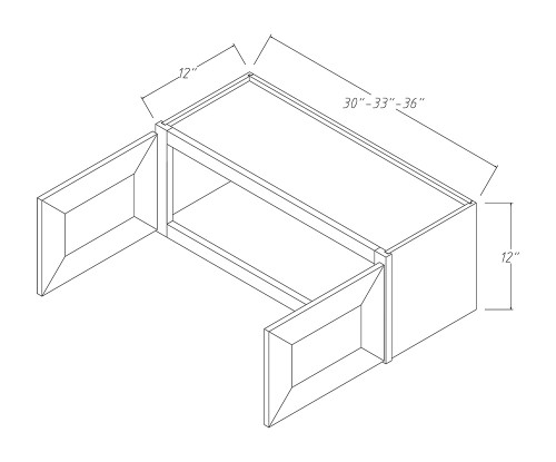 Dove White Shaker Wall Cabinet DS-W2412